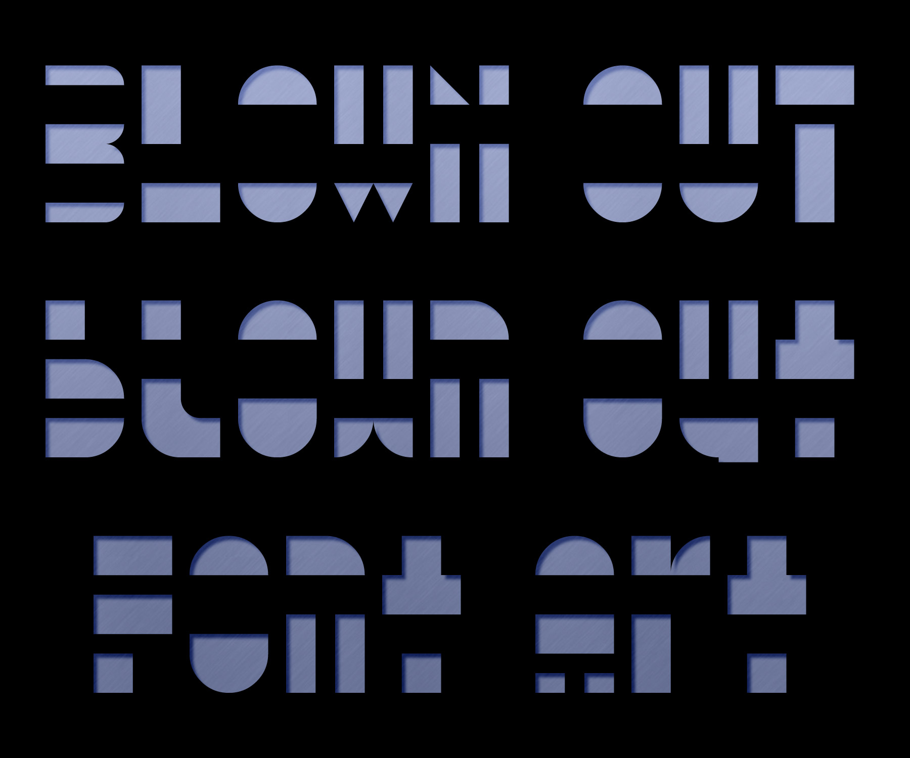 Blown Out freeware font text sample image.